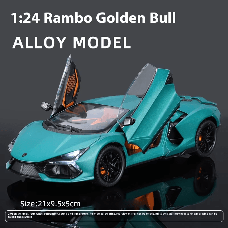 1:24 Lamborghini Revuelto Alloy Diecast Model Car Sound and Light Children Toys Co