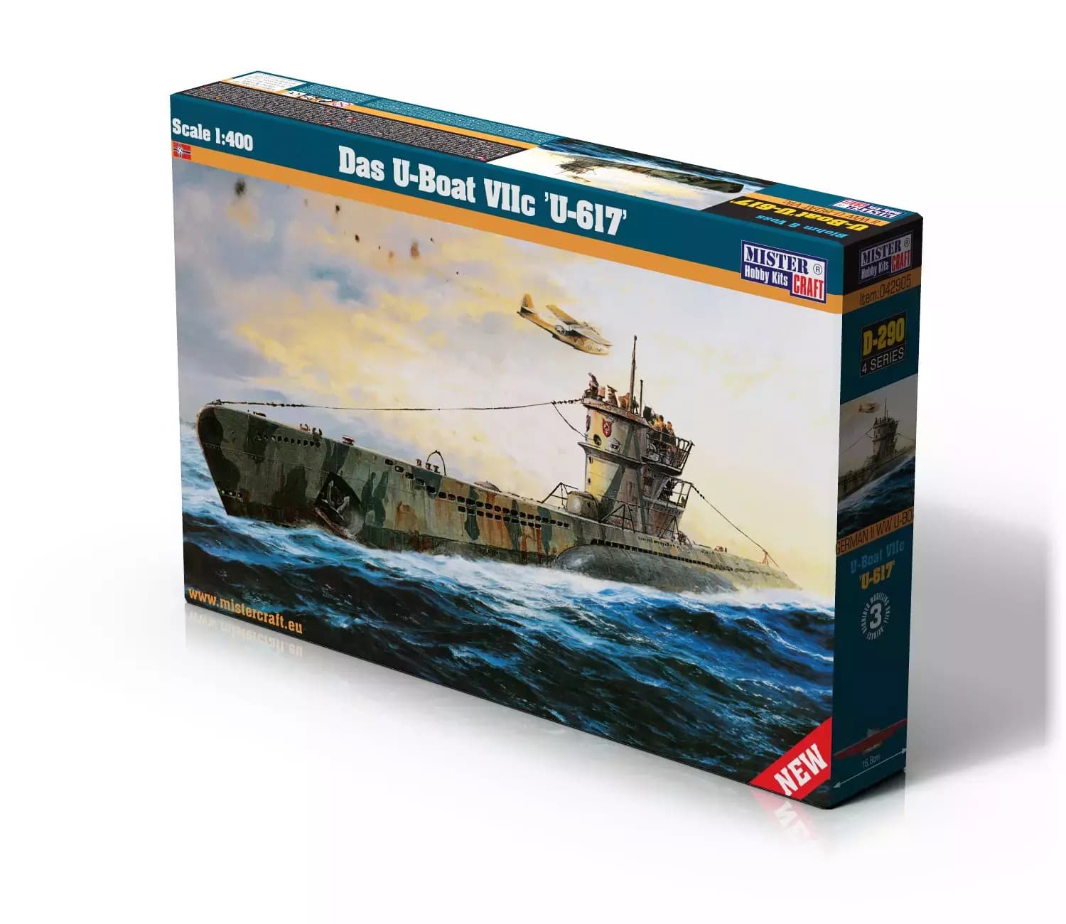 5903852042905 Das U-Boat VIIC U-617| D-290| 1:400 Mistercraft