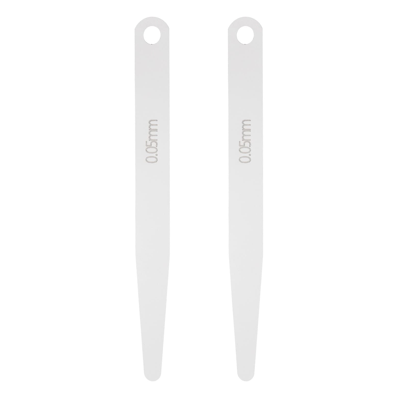 2pcs Metric Thickness Feeler Gauge 0.05mm Single Blade Oval Feeler Gauges