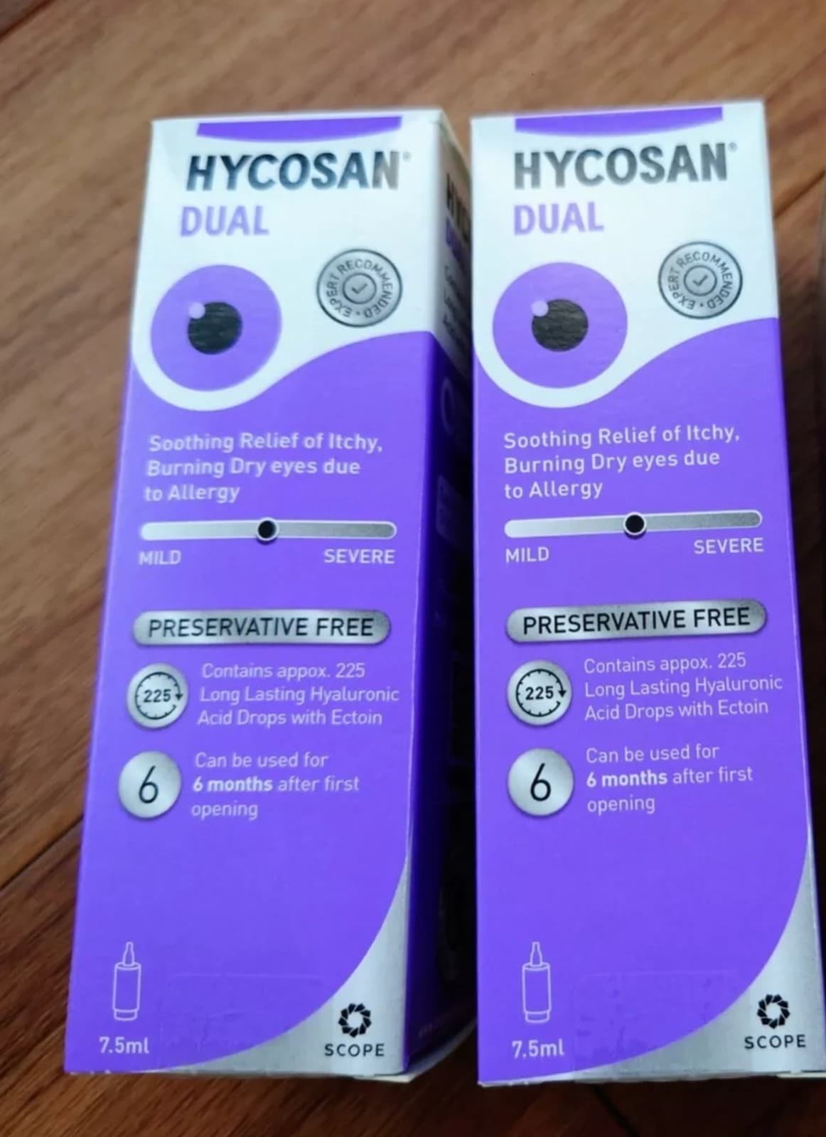 DISCOUNT PACK 2x Hycosan Dual dry Eyes Drops Lipid Deficient and Allergy