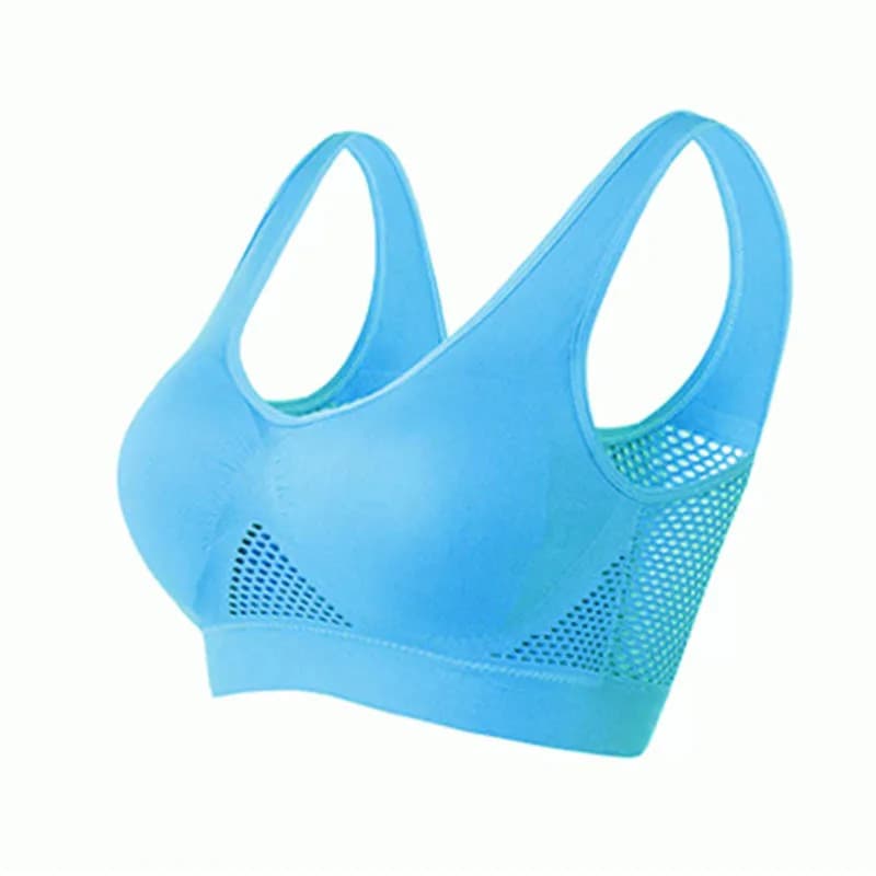 Padded Sports Bra Women Hollow Seamless Yoga Fitness Running Top M-6XL