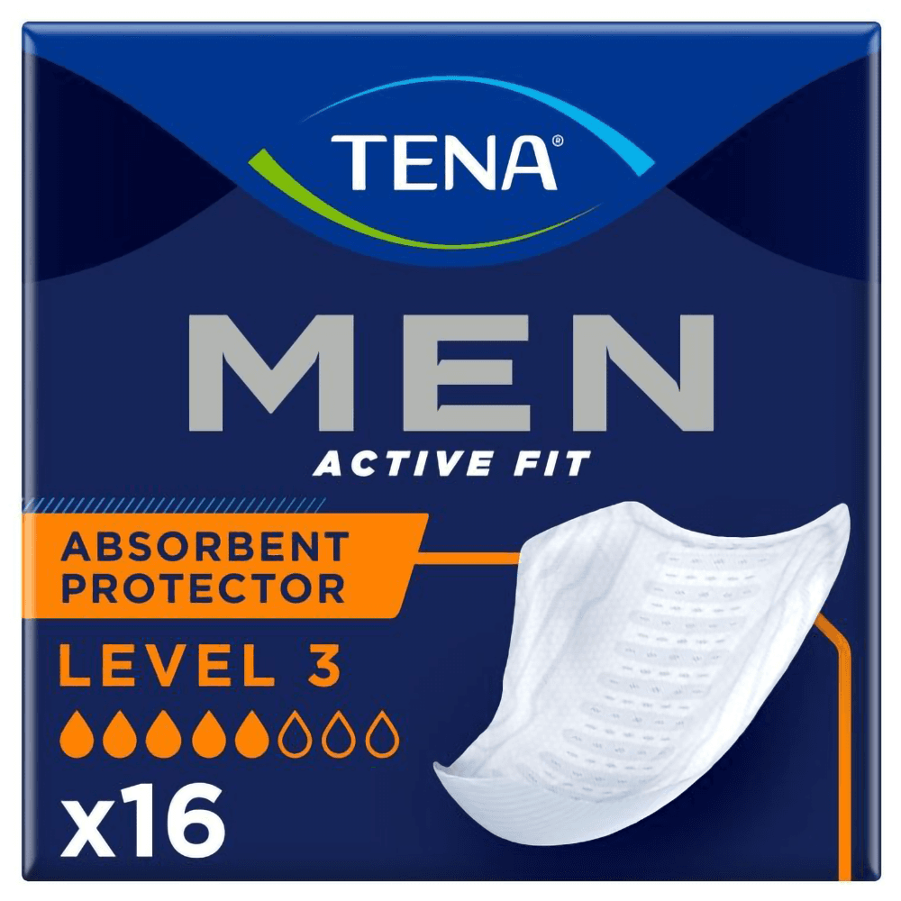TENA Men Level 3 Absorbent Protector - PACK OF 16 Incontinence Pads