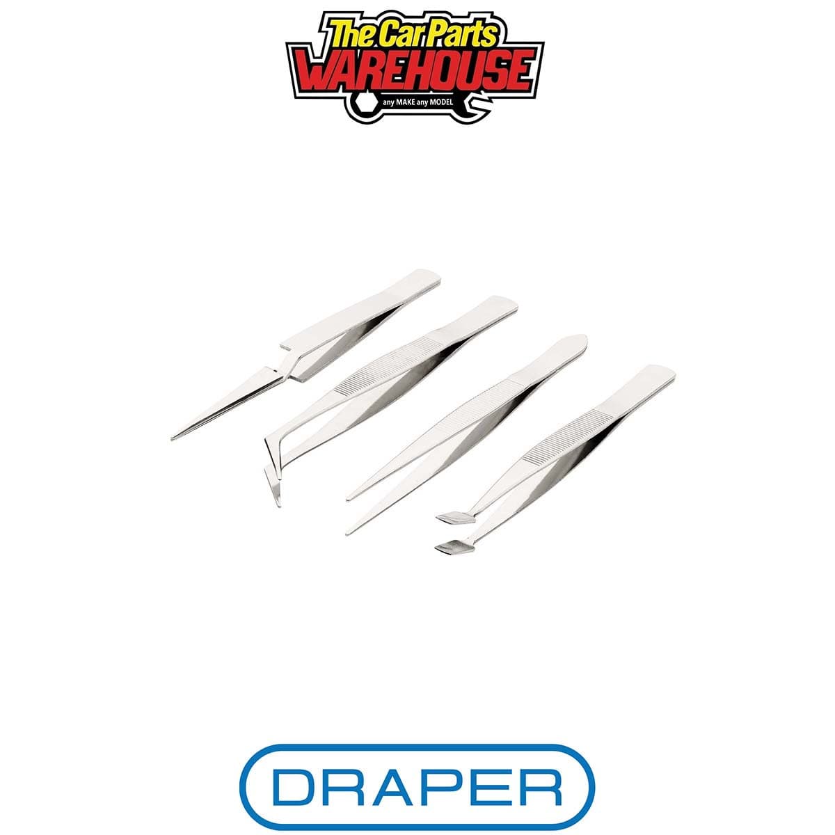 Draper 19850 Tweezer Set (4 Piece)