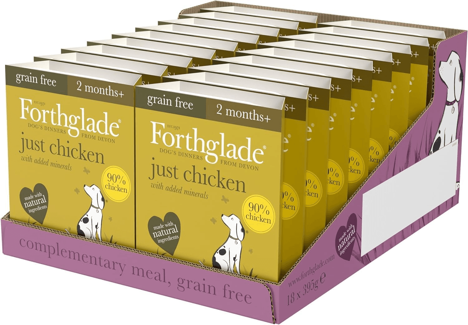 Complementary Wet Dog Food (18 X 395G Trays) - Grain Free and Hypoallergenic Dog F view 2