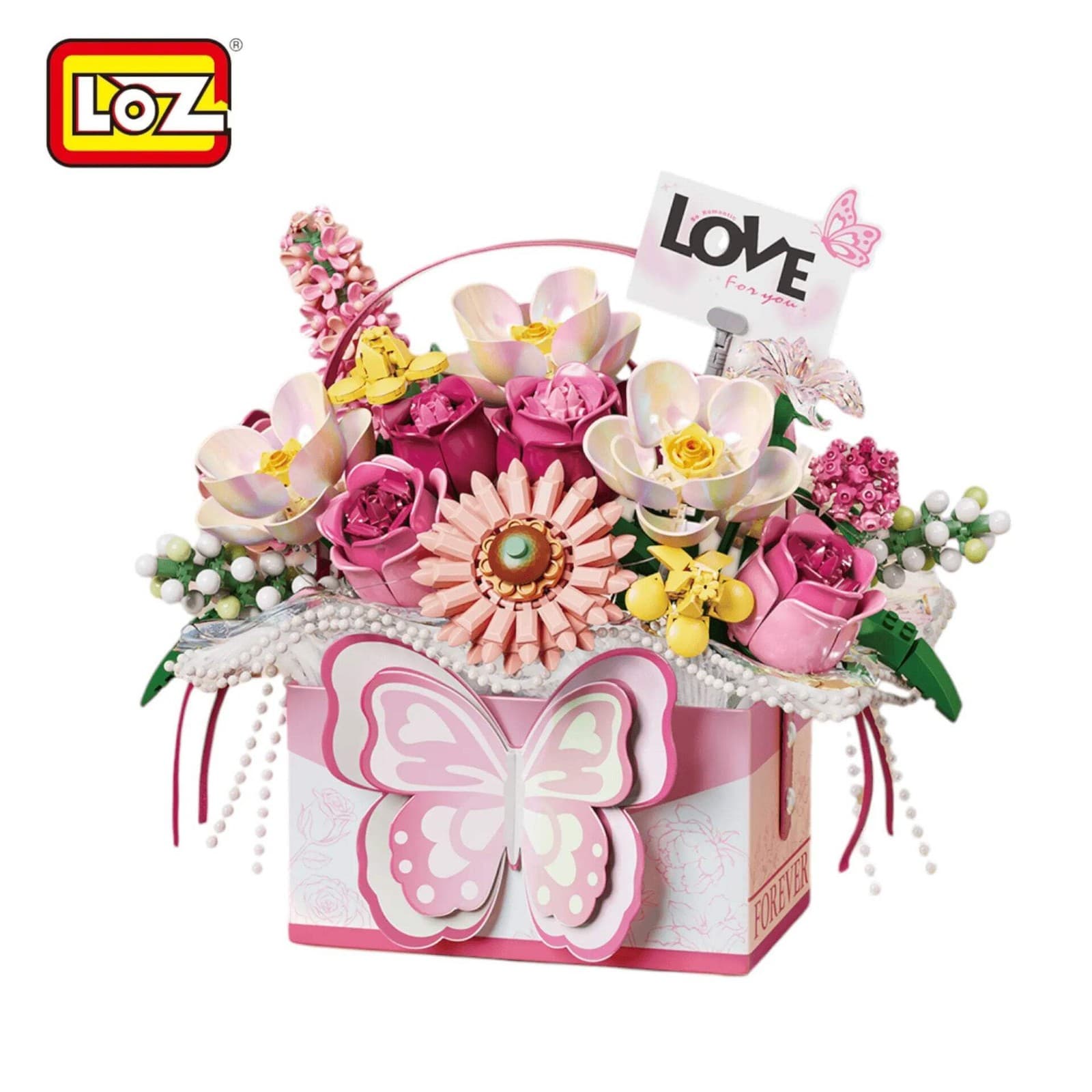 LOZ Eternal Flowers Pink Butterfly Bouquet 1967