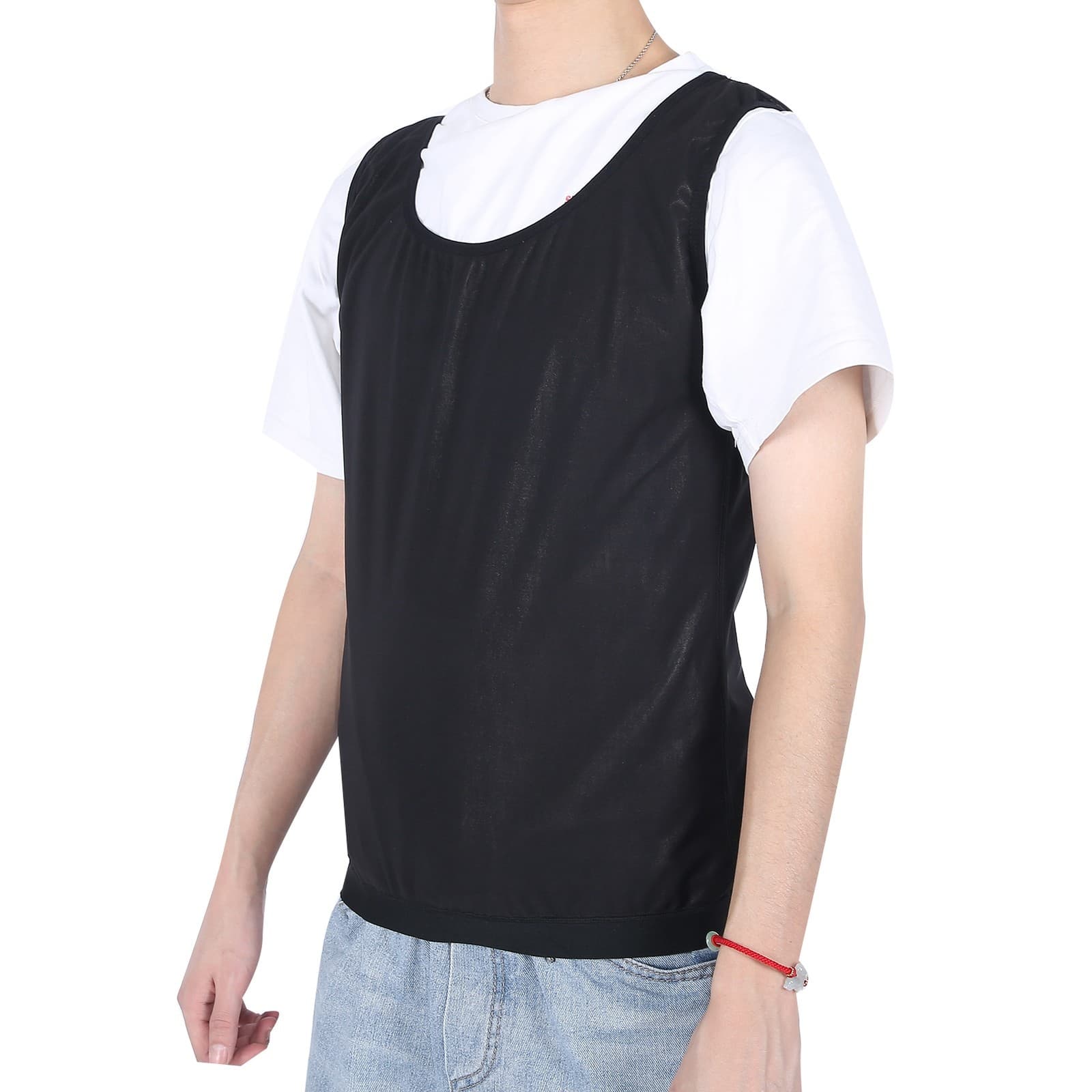 Men Sweat Vest Outdoor Sports Body Shaping Thermo Slimming Shapewear Vest L/XL