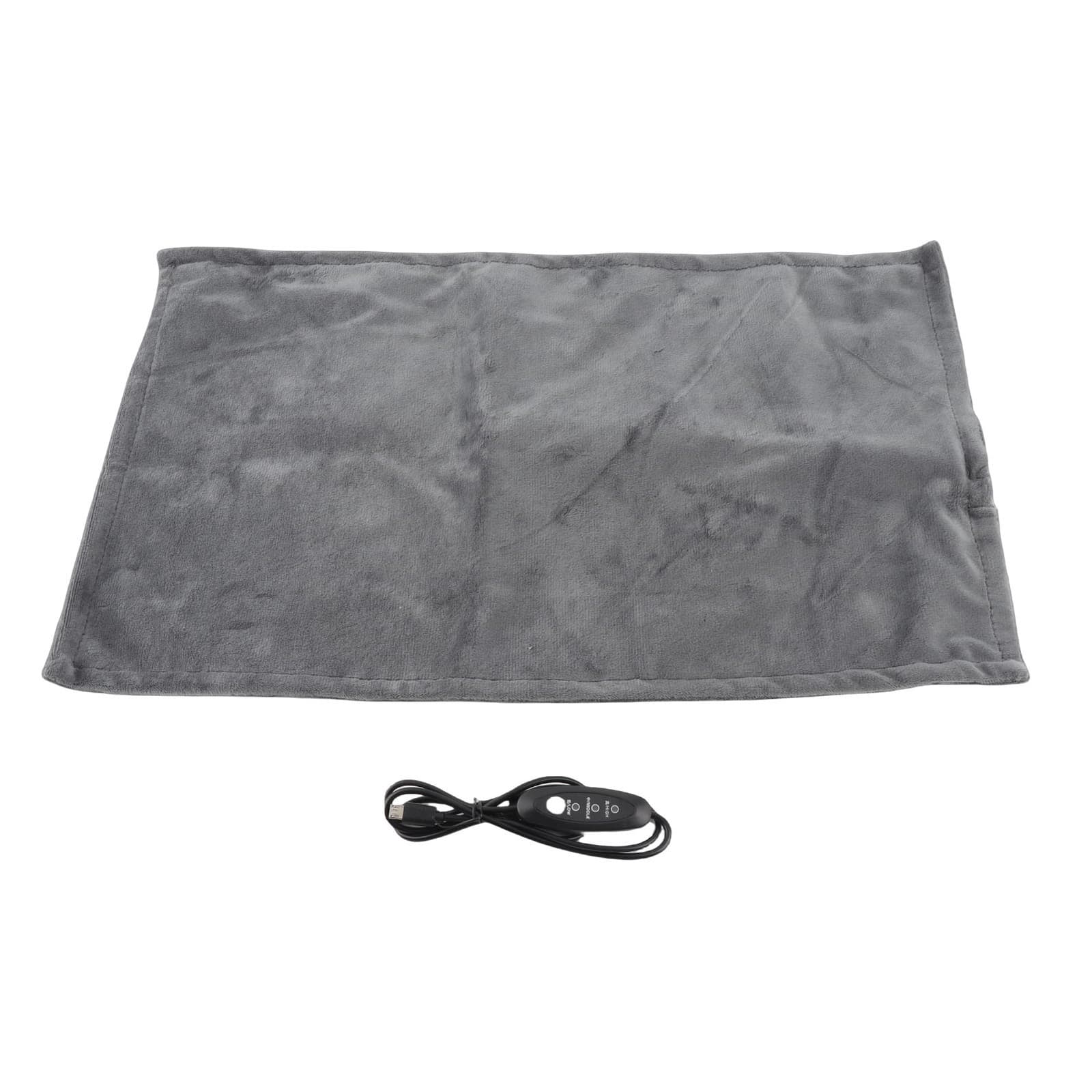 Electric Heating Pad 19x11in USB Fast Heating 3 Temp Modes Foldable Soft Mat NEW view 2