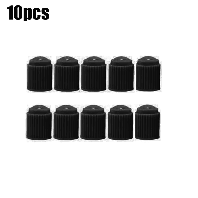 20Pcs Car Tire Tyre Valve Caps with O Rubber Ring Dust Covers Plastic Black Grey