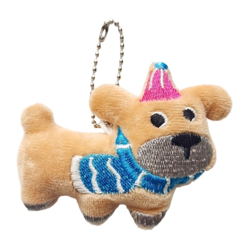 Lovely Puppy Plush Keychain Hanging Pendant Lightweight Stuffed Animal Charm