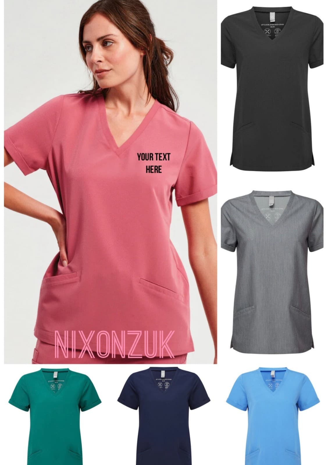 Embroidered ONNA Tunic - Hair and Beauty Uniform - Personalised Salon Workwear