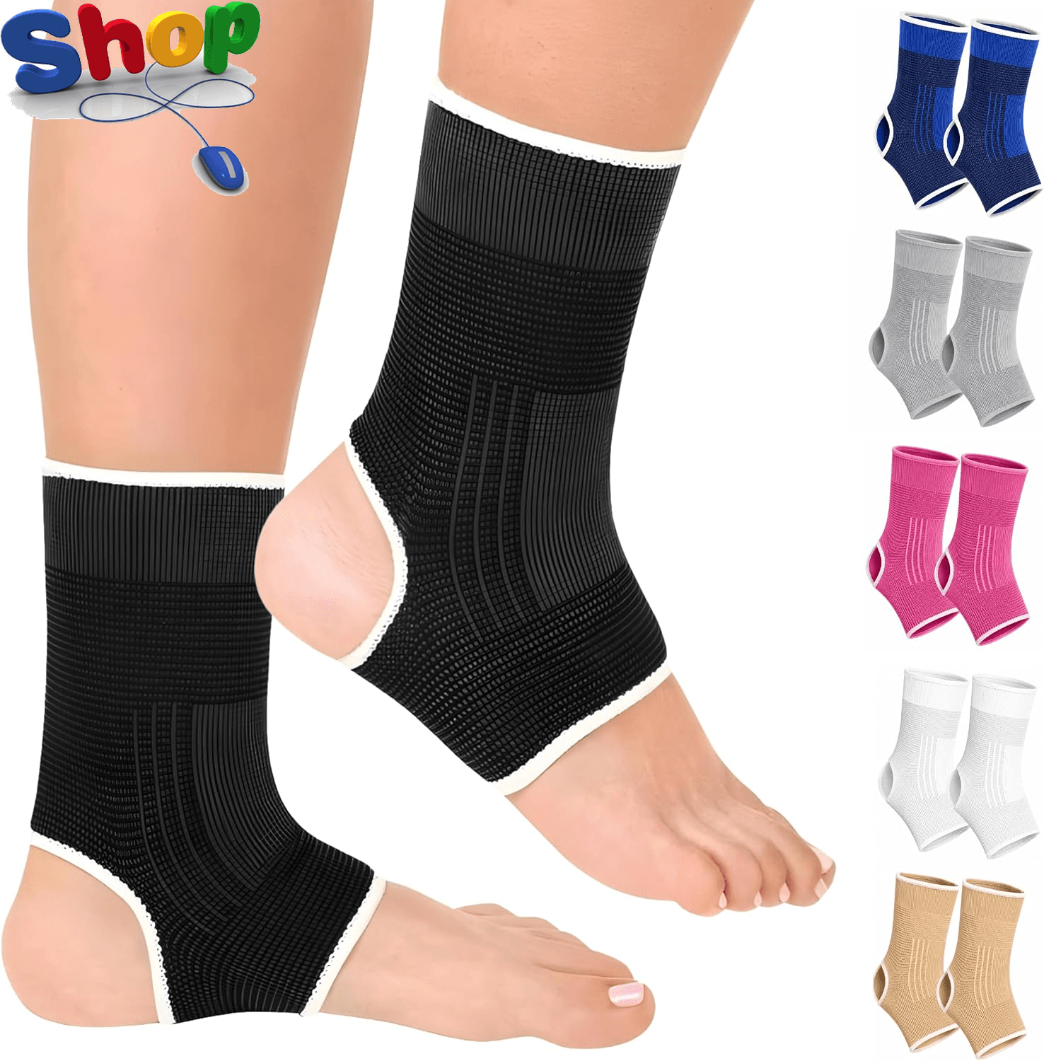 Ankle Support Compression Sleeve for Men and Women | Running| Sports| Ligament Dam