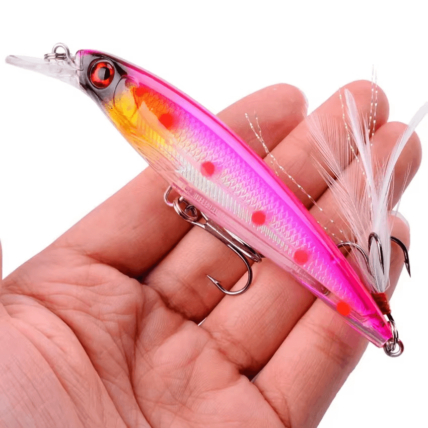 Laser Minnow Fishing Lure 11CM 13G Hard Bait Swimbait Crankbait Tackle UK