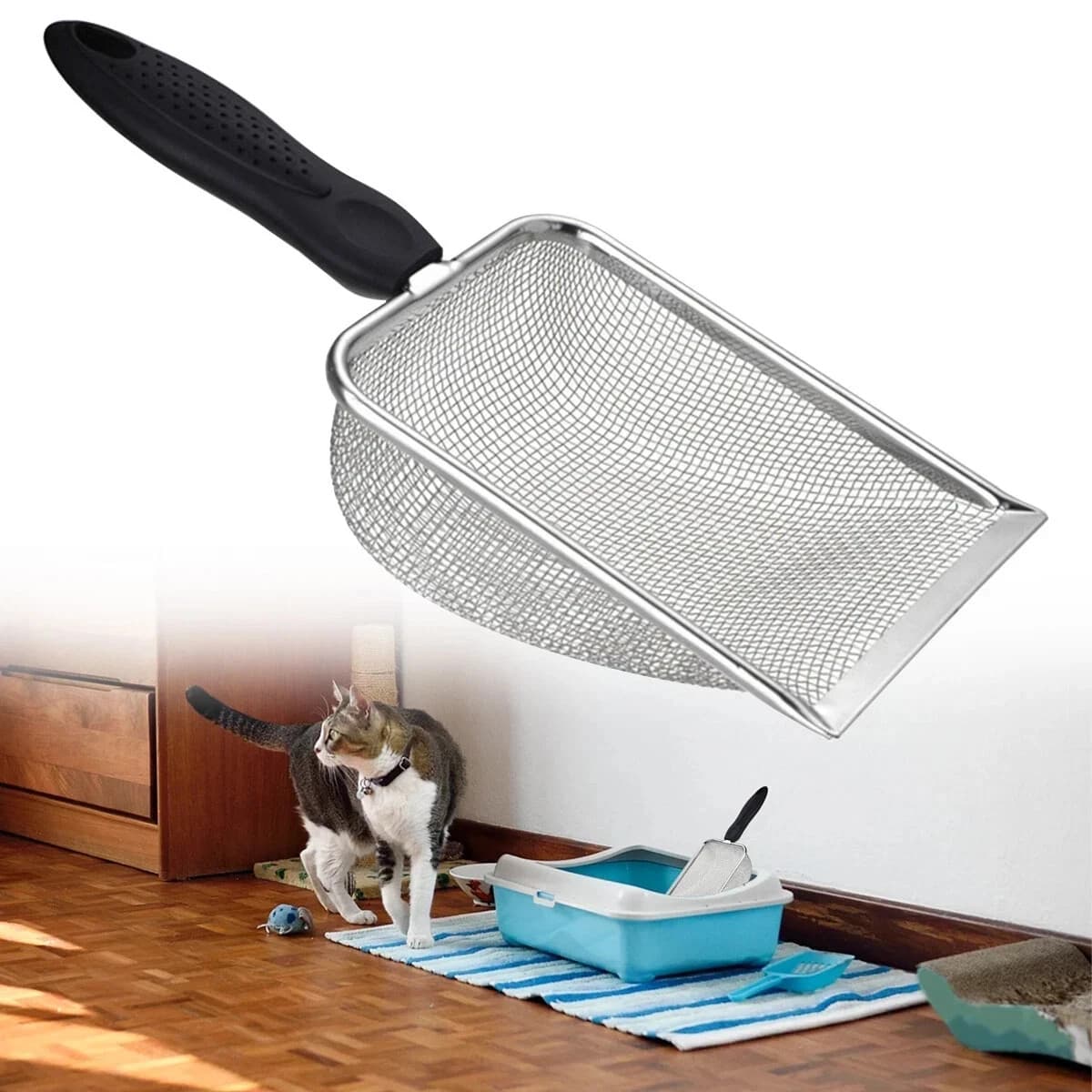 Metal Cat Litter Scooper Deep Shovel Cleaner Tool Large Size Metal Scoop