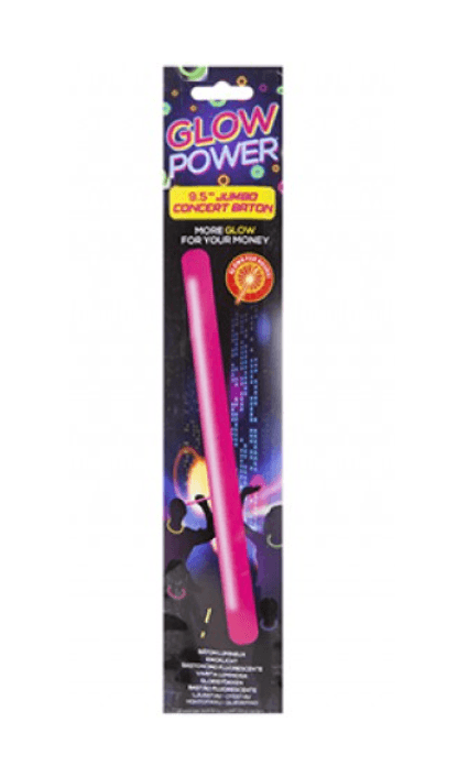 Glow Power Party Festival JUMBO 9.5\" Glow Stick 8 hr Glow time -615049