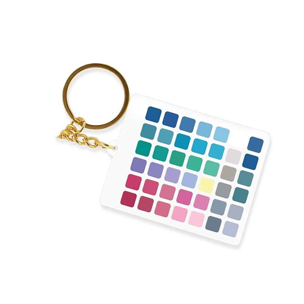 Portable True Summer Color Analysis Tool with Gold Keyring for Styling
