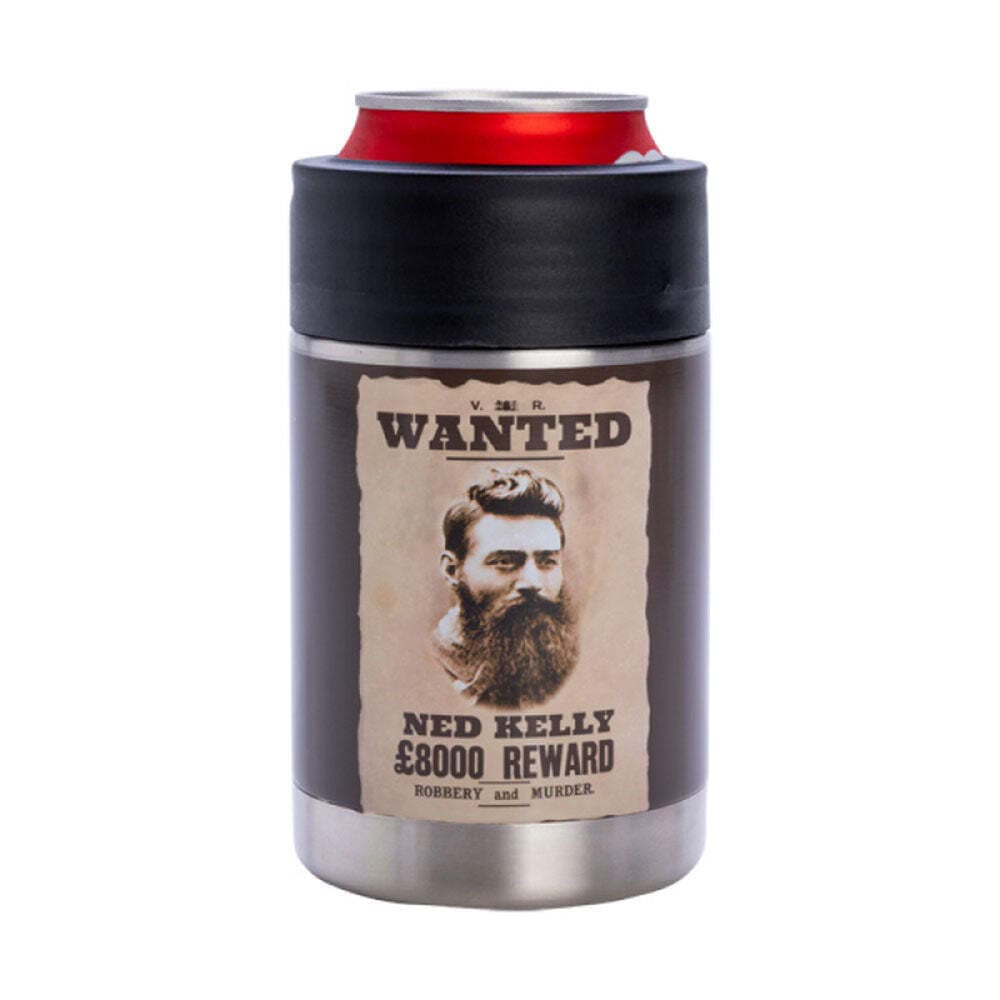 Ned Kelly Metal Bottle Cooler Double Walled Insulated Durable High Quality