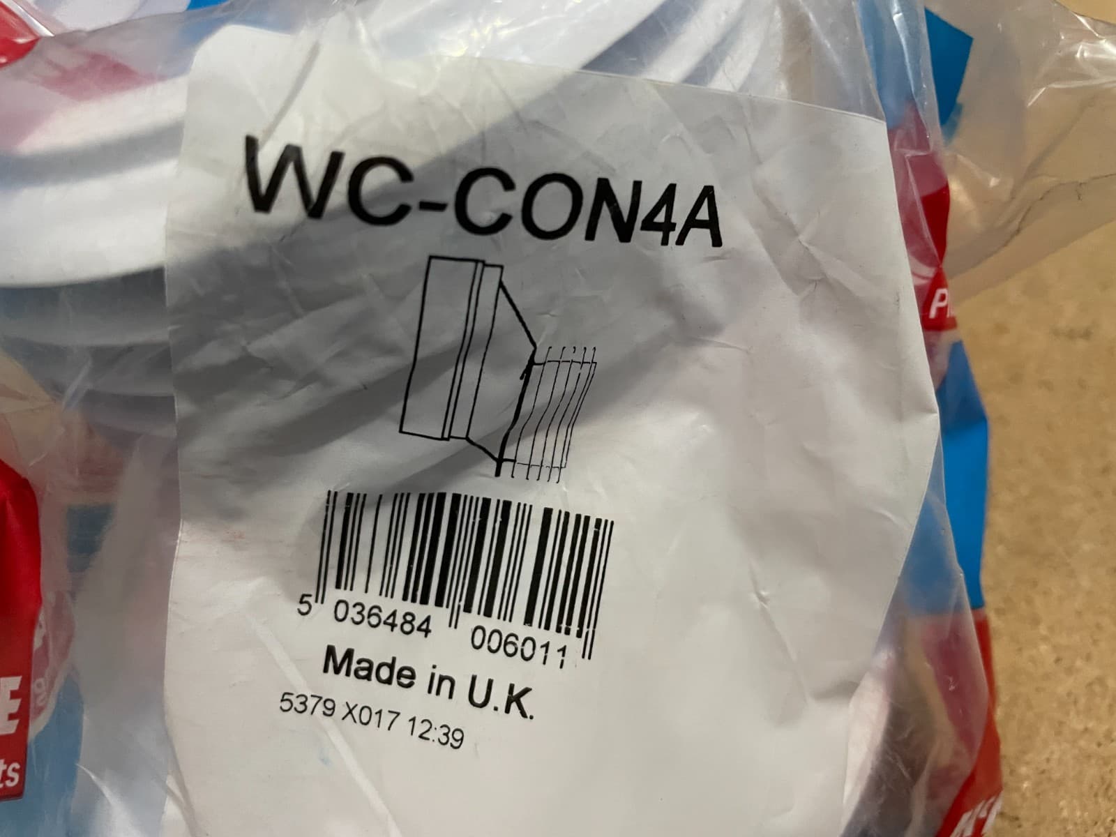 McAlpine WC-CON4A 40mm Offset Rigid WC Connector| White