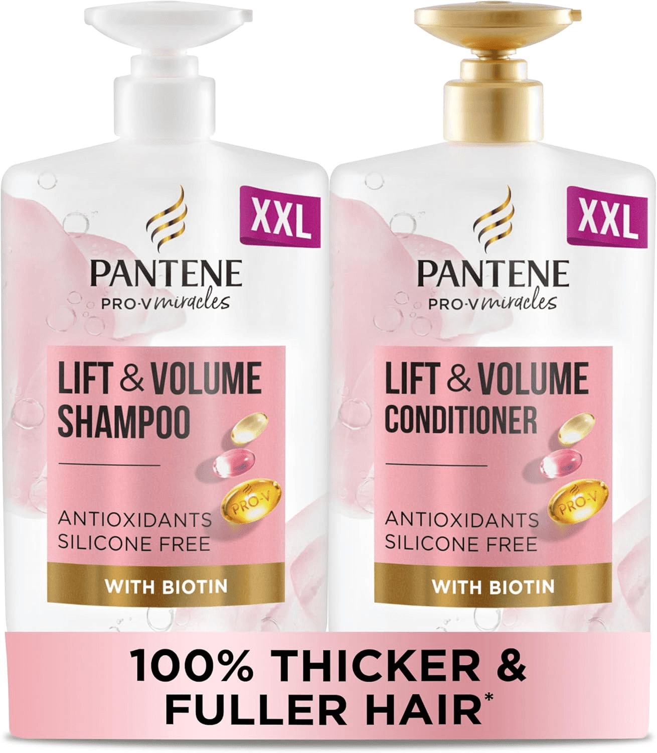 Pantene Shampoo and Conditioner Set| Hair Thickening Products Women- 2 X 1000Ml