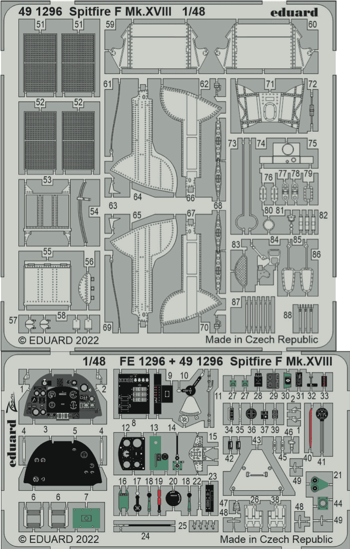 Eduard ED491296 1:48 Supermarine Spitfire F Mk.XVIII