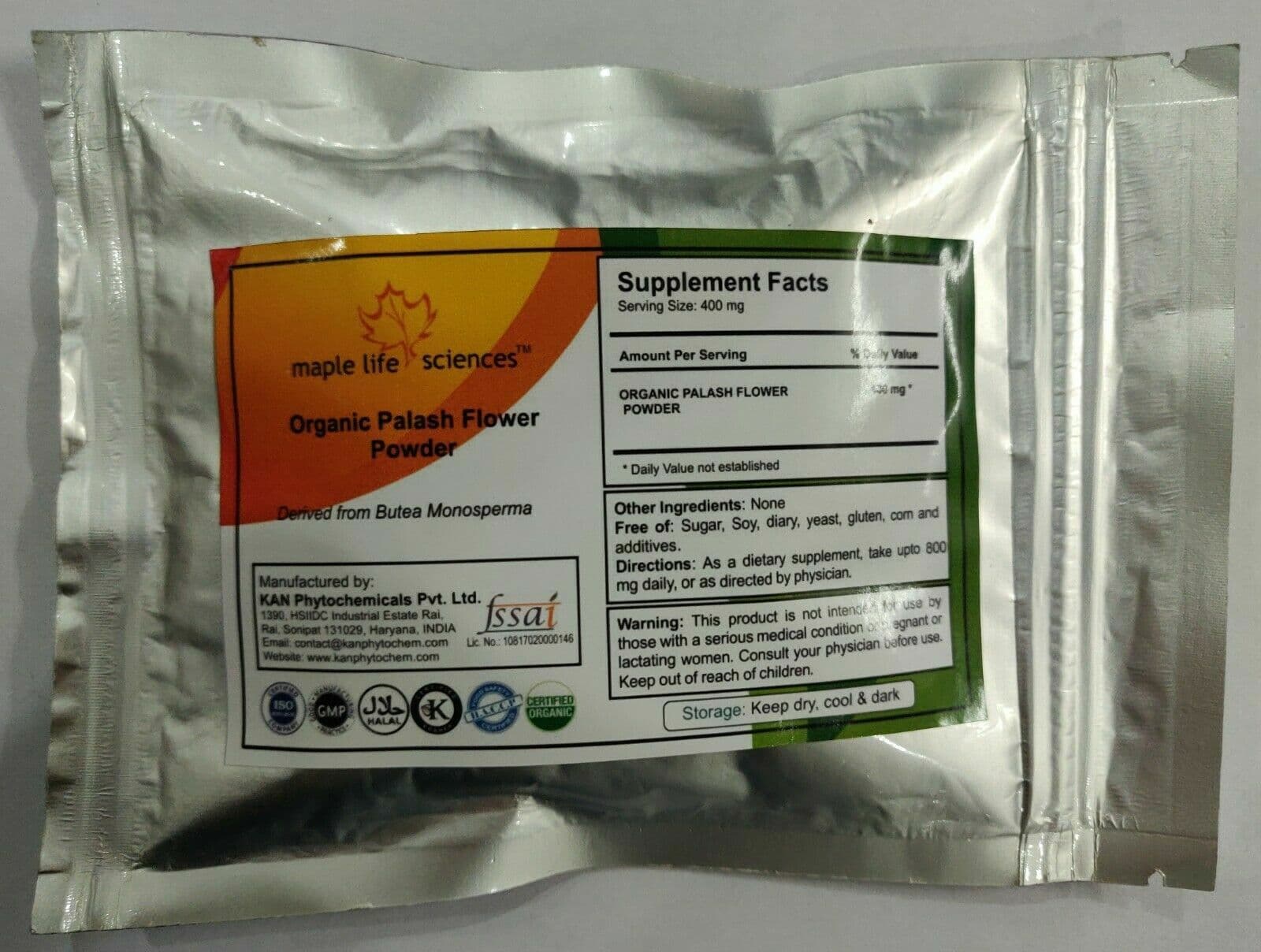 ORGANIC Palash Phool Flower Powder Butea Monosperma Powder