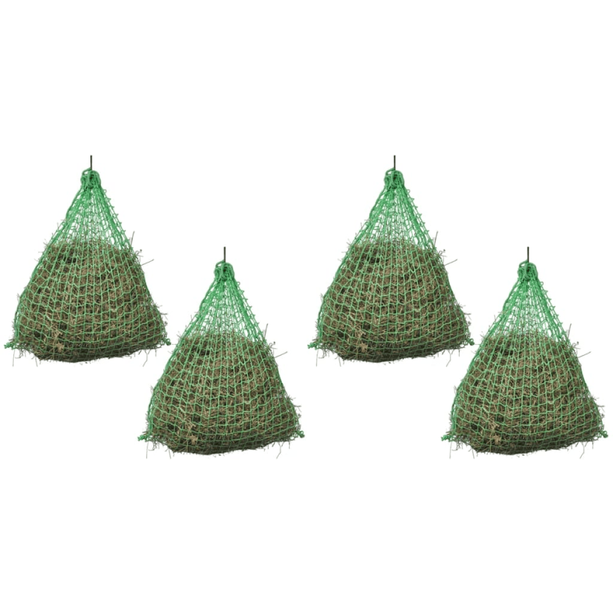 Hay Net 2 Pack Green 75x50cm PP Slow Feed Rectangular 45mm Mesh Weatherproof UV
