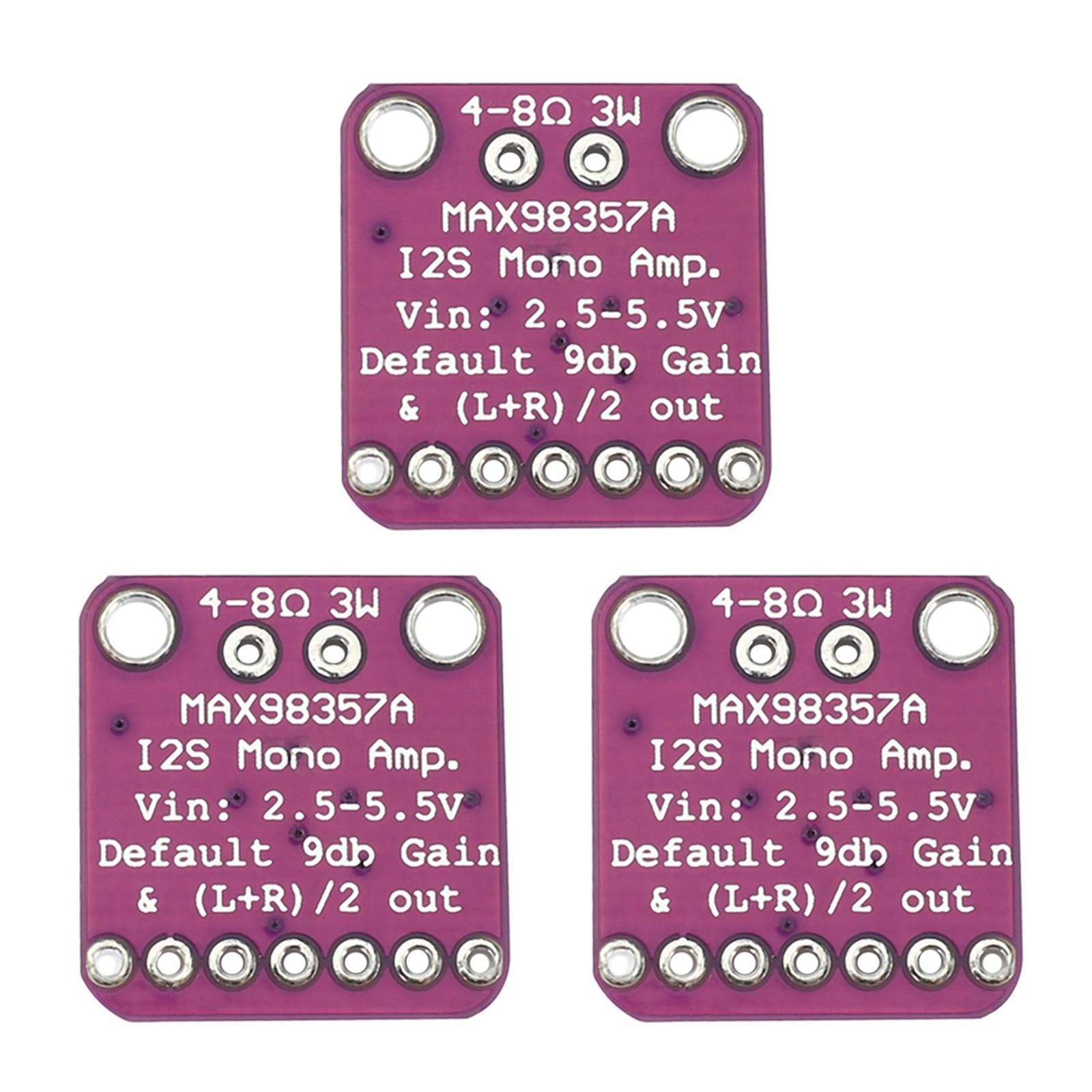 3X Max98357 I2S 3W Class D Amplifier  Interface   Module Filterless6382