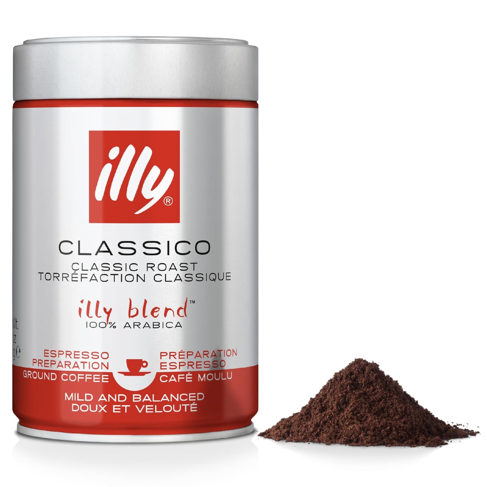 illy Classico Ground Coffee| Medium Roast| 100% 250 g (Pack of 1),