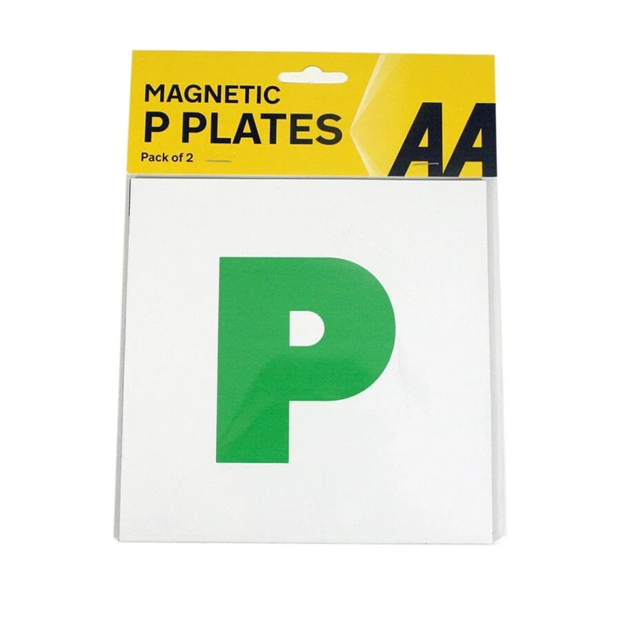 AA 2 x Fully Extra Strong Magnetic Car P Plates Learner New Driver Just Passed
