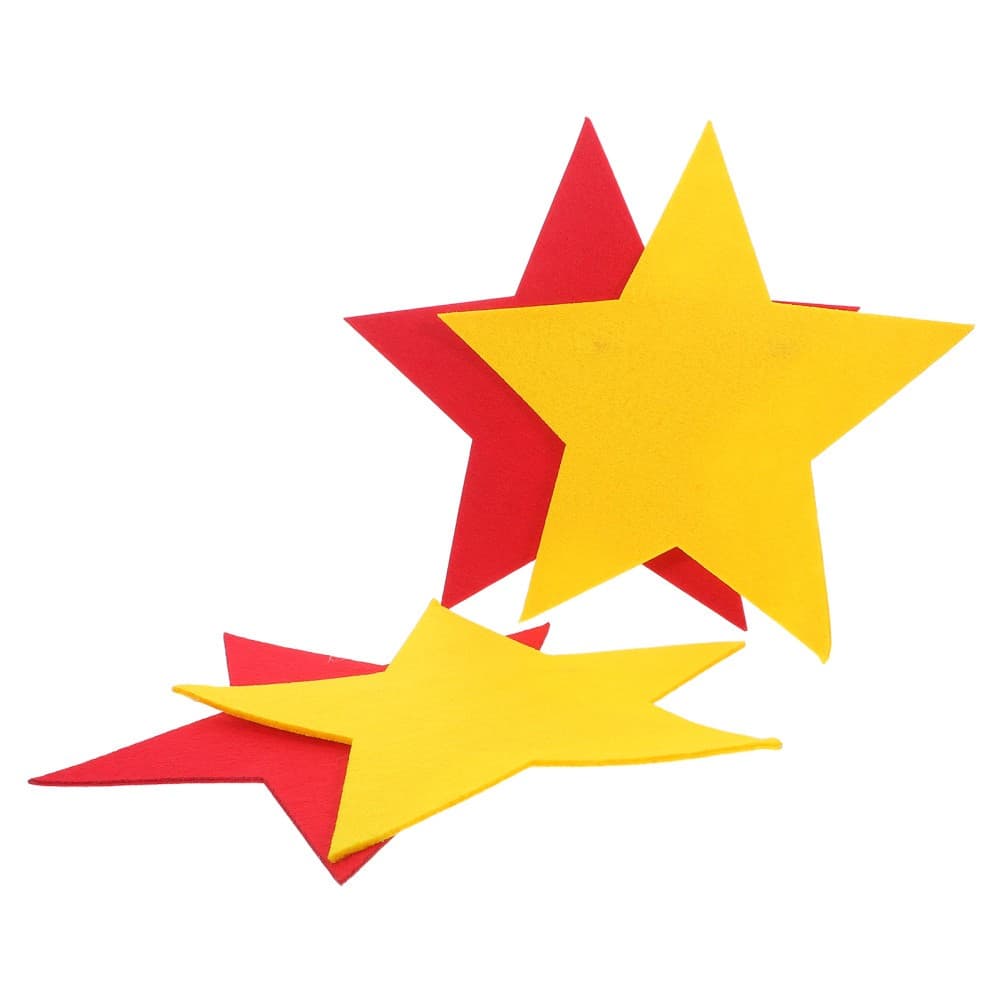 4pcs Non-woven Star Cutouts: Craft Large Star Decorations for Event Props -