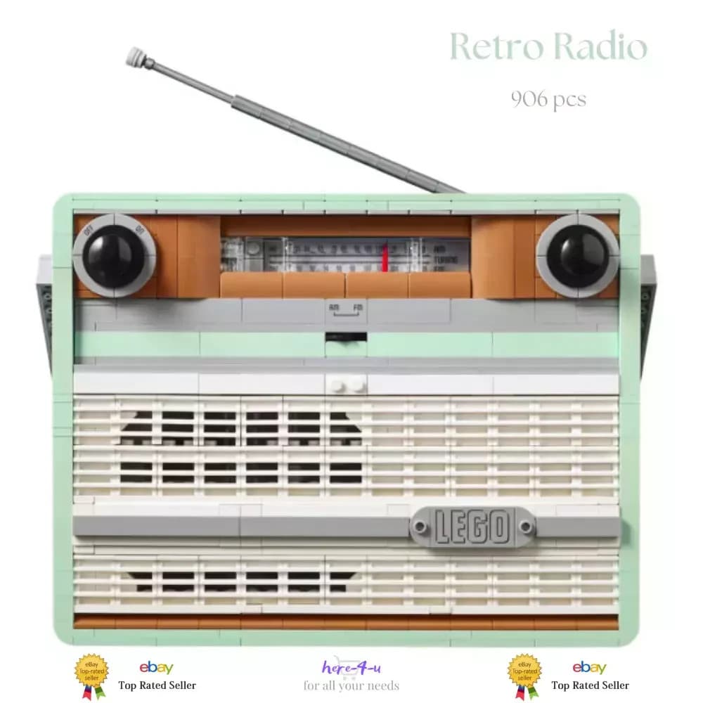 Build Blocks icons - Retro Radio | 906pcs (10334) High Quality 1:1 ABS Kit
