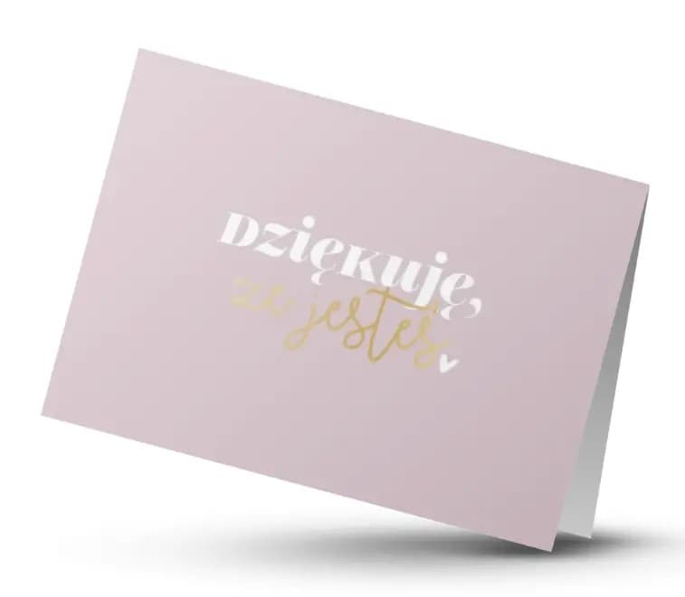 5905316505117 Kartka składana \"Dziękuję że jesteś\"| złocona Szaron