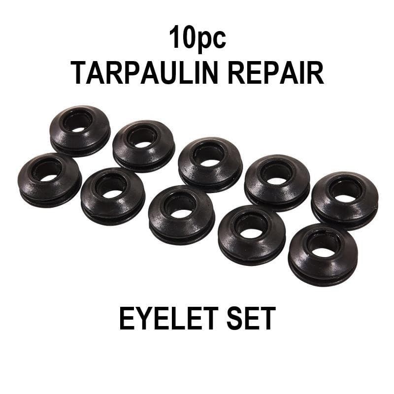 10pc TARPAULIN REPAIR SELF SEALING SNAP EYELET SET GROMMET GROUNDSHEETS AWNINGS
