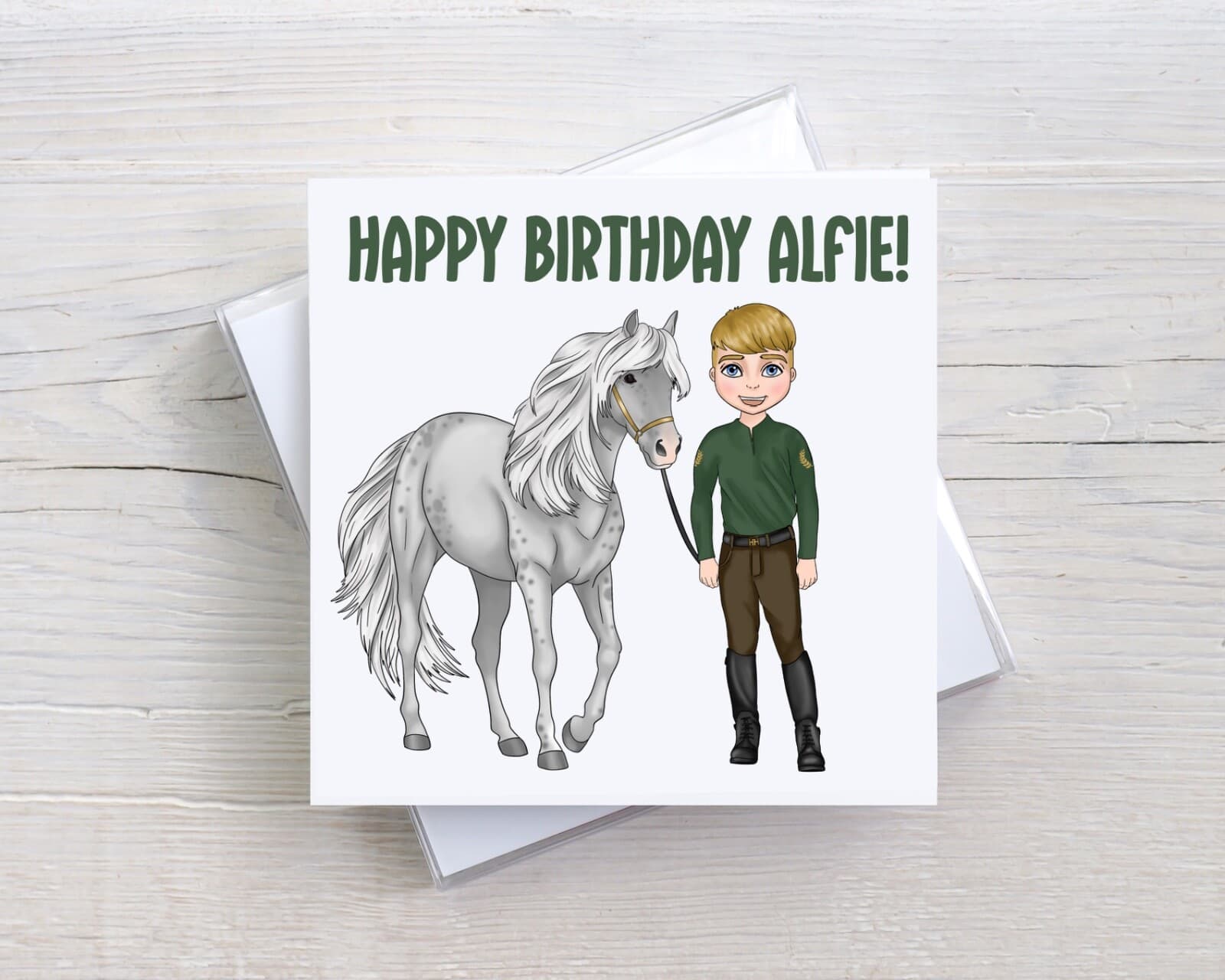 Horse boy card | Equestrian boy card | Horse card