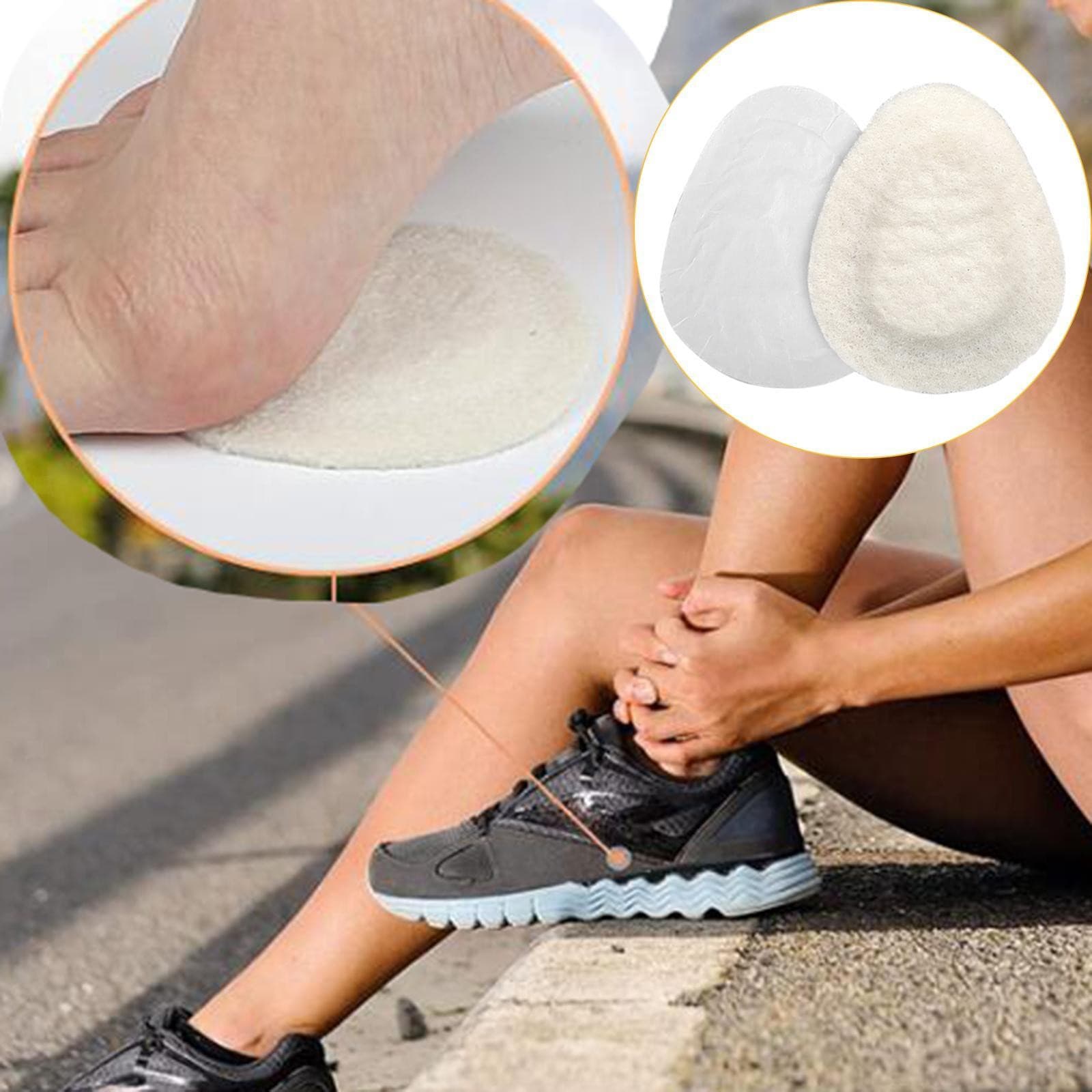 2x Metatarsal Pads Foot Pads Shock Absorbing 1/4 Inchthick Reducing Pressure