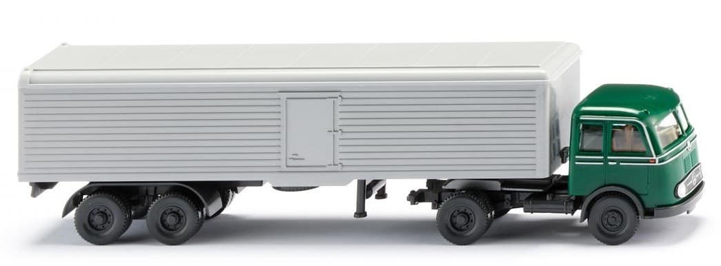 WIKING| MERCEDES pullmann 4x2 with van trailer 2 axles| 1/87| WIK055601