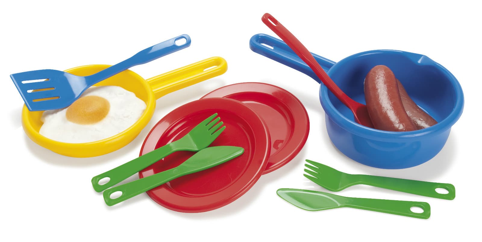 PLAY BREAKFAST SET WITH SAUSAGE and EGG play fry up DANTOY KIDS PLAY FOOD NEW