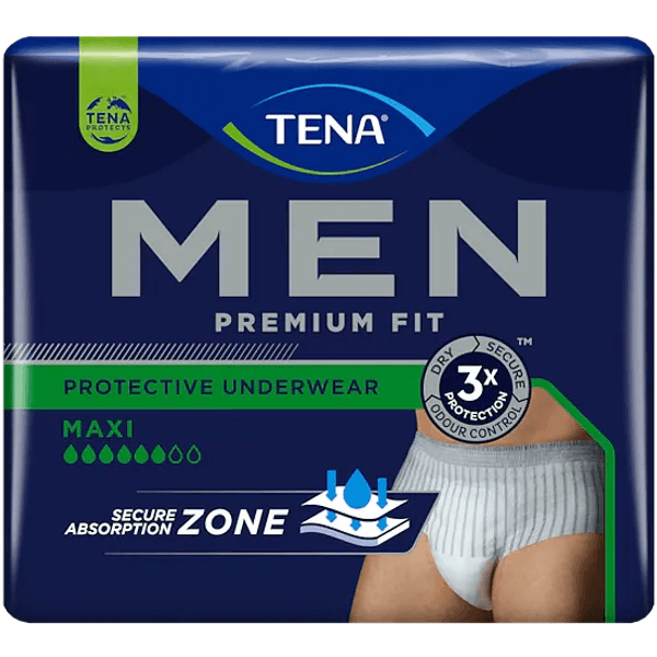 TENA Men Premium Fit Maxi Pants Large Pack of 8