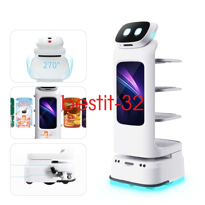 21.5\" Multi-Functional Meals Waiter Robot Delivery Robot for Hotel/Restaurant