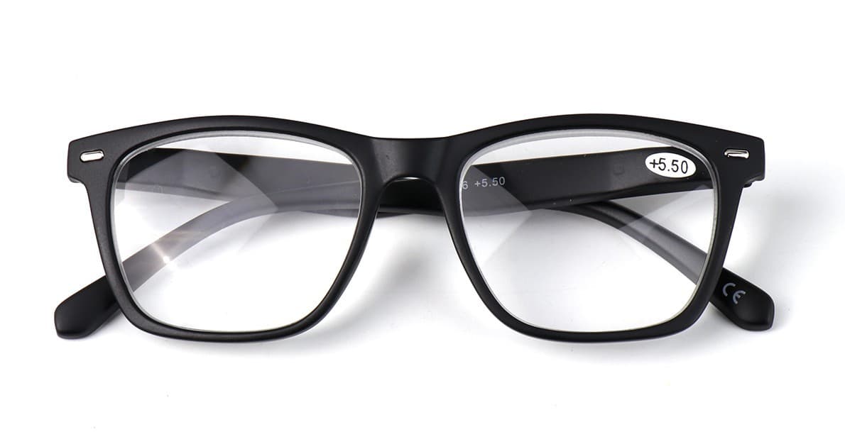 Extra Strong Black Reading Glasses +4.5 to +7.0 High Magnification Readers DX116