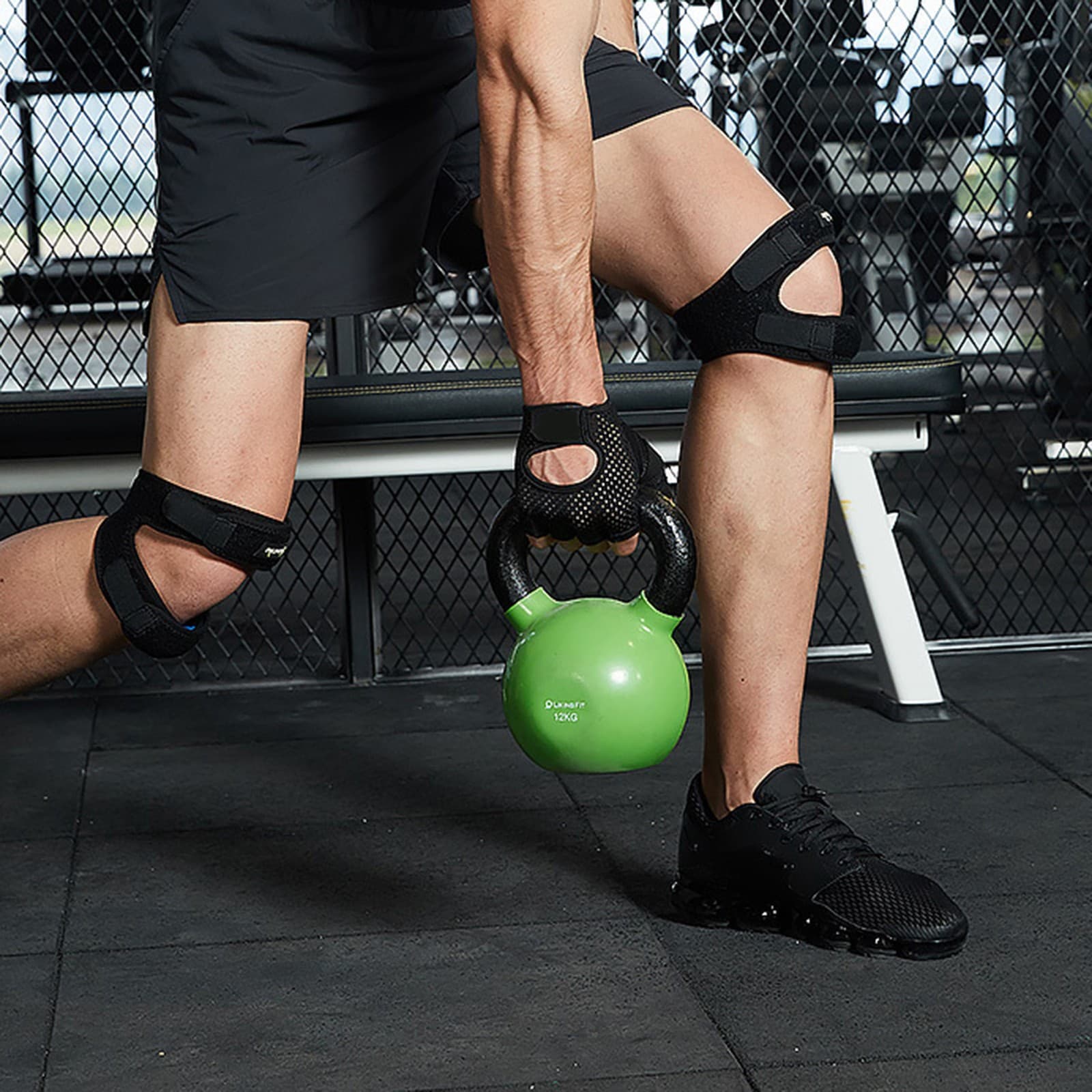 (Black L)Fitness Workout For Men And Women Exercise Fo view 2