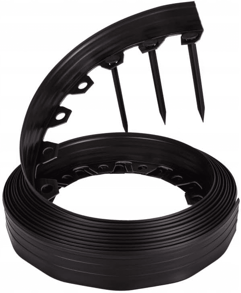 10m Path Lawn Border Edging Roll Flexible Garden Border Strip With 30 Pegs
