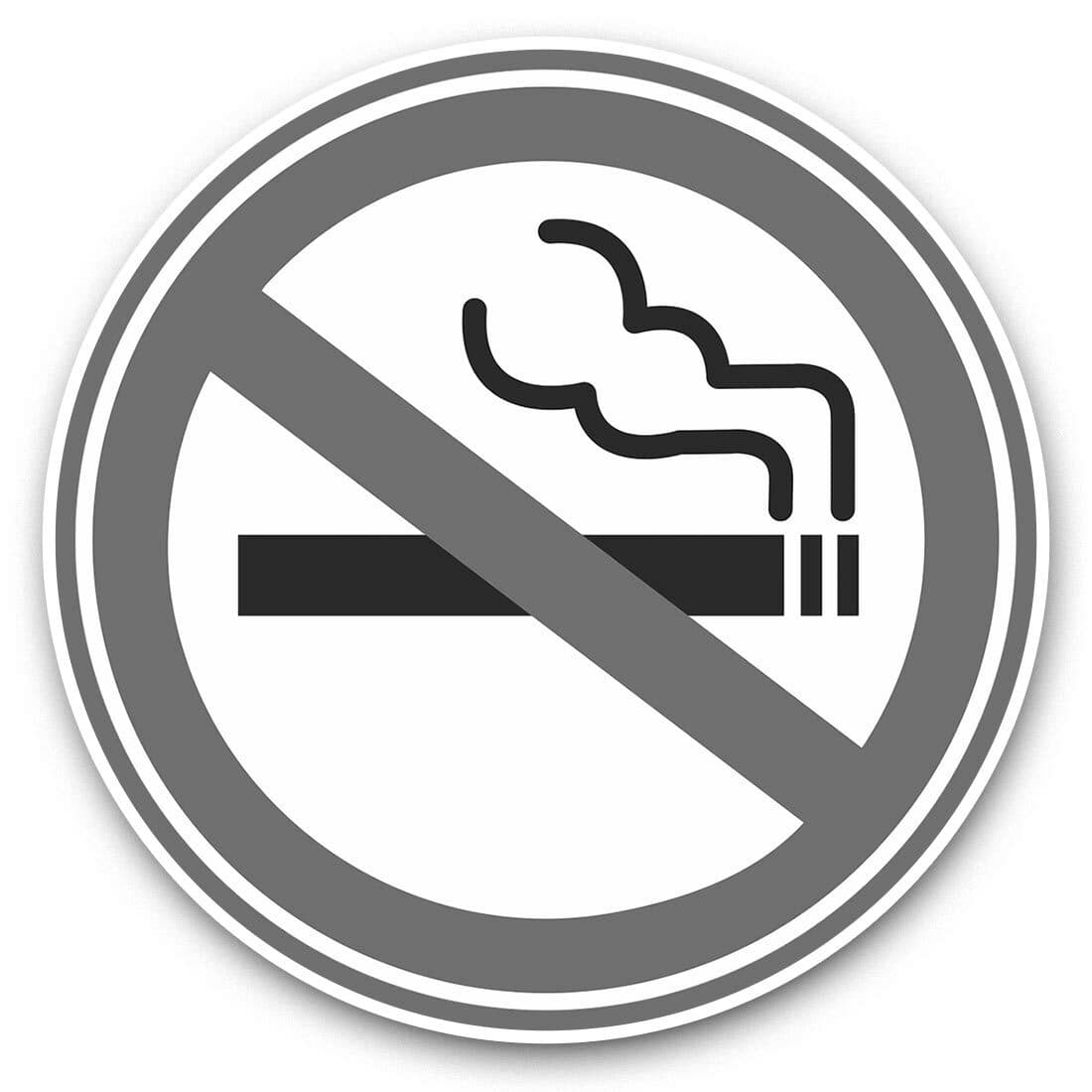 2 x Vinyl Stickers 25cm (bw) - No Smoking Sign Office Workplace  #40208