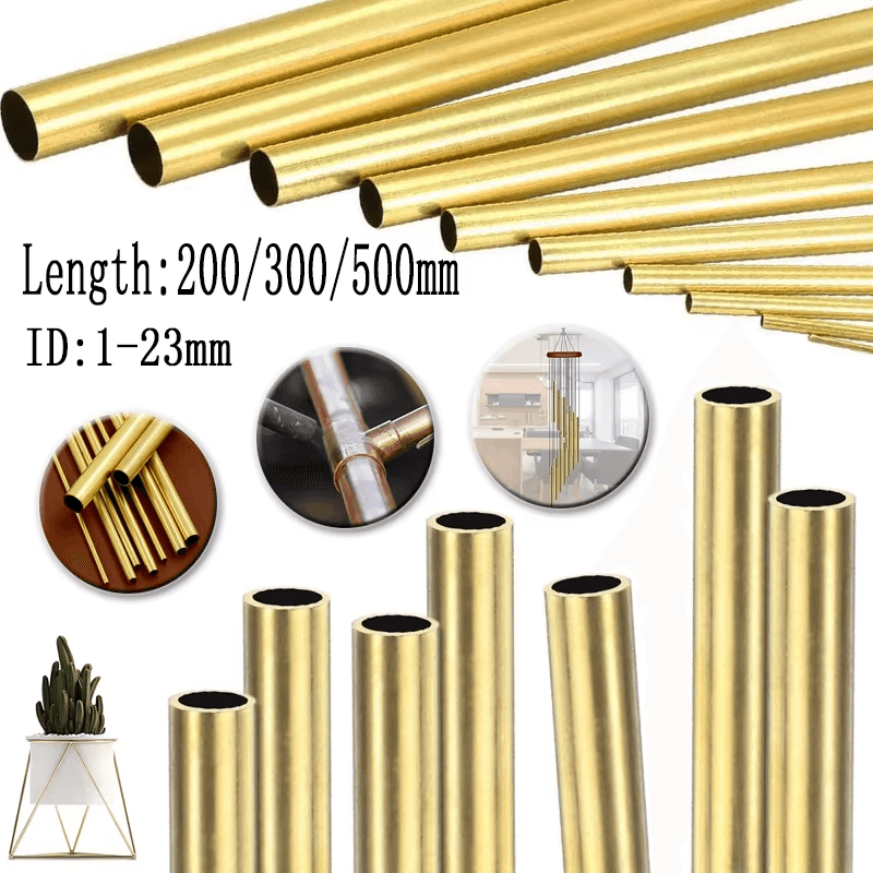 Brass Round Tube 300mm Length 4mm -10mm OD 1mm Wall Thickness Seamless Pipe