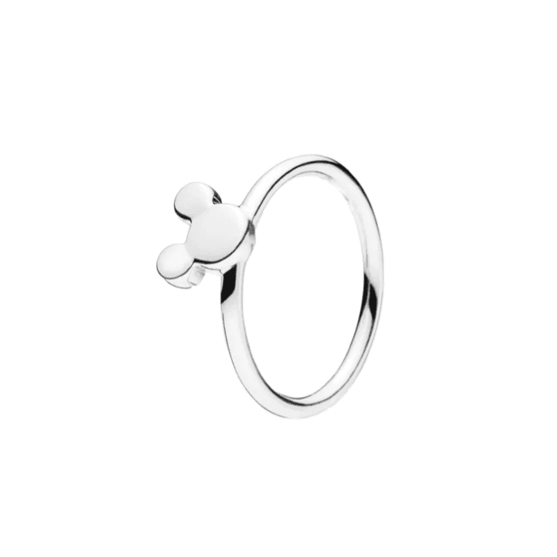 Best Selling 925% Pure Silver Temperament Minnie Heart Shaped Princess Crown Rin