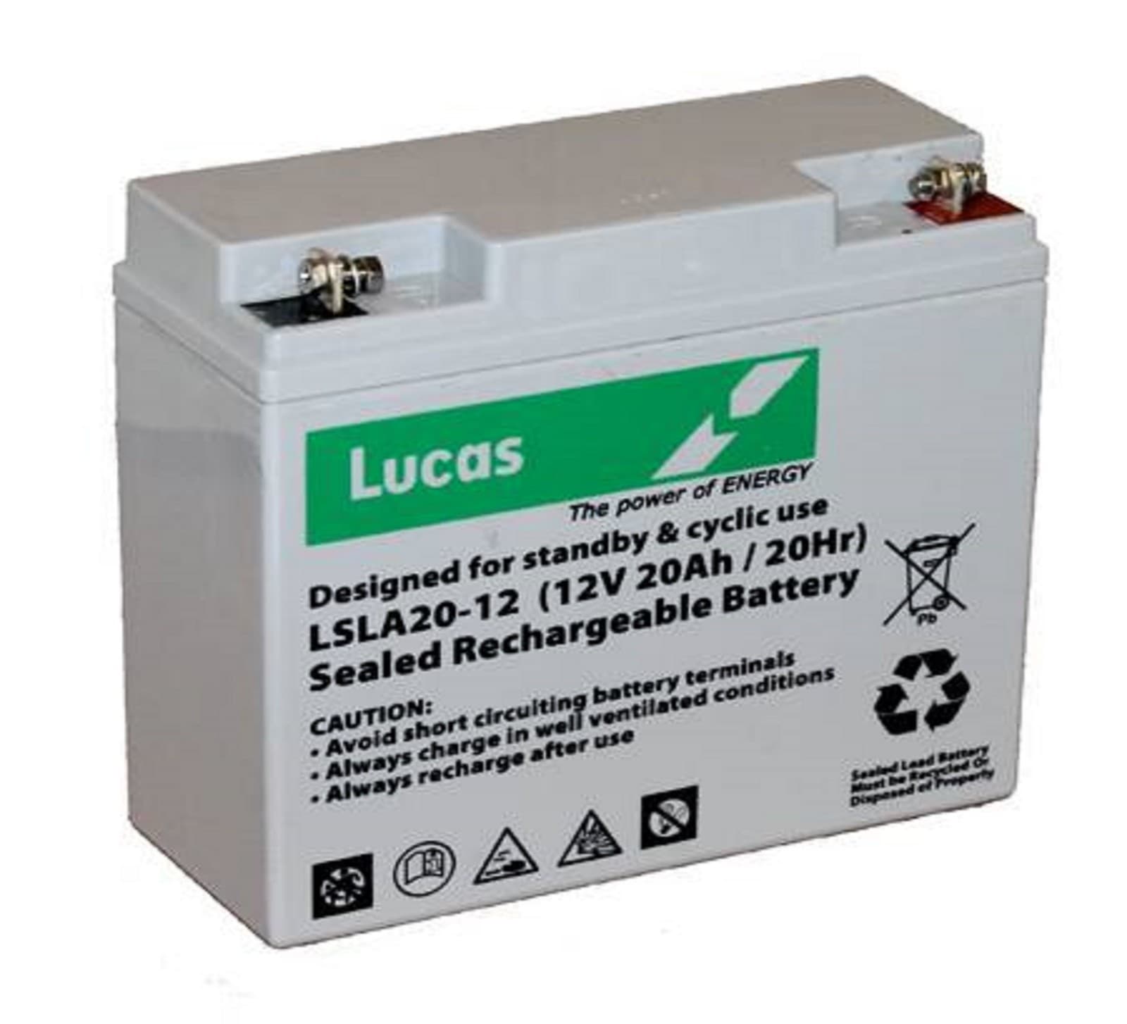 Lucas 12V 20AH Heavy Duty e Bike Rechargeable Battery Replaces 6-DZM-20