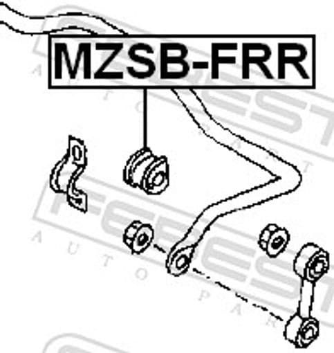 Fits FEBEST MZSB-FRR REAR STABILIZER BAR BUSH D22.5