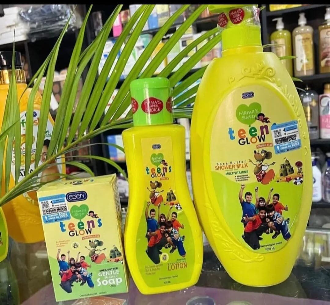 Eden Kids and Teens Glow Body Lotion / Bars Soap/  Shower Milk With Vitamin A,C&E