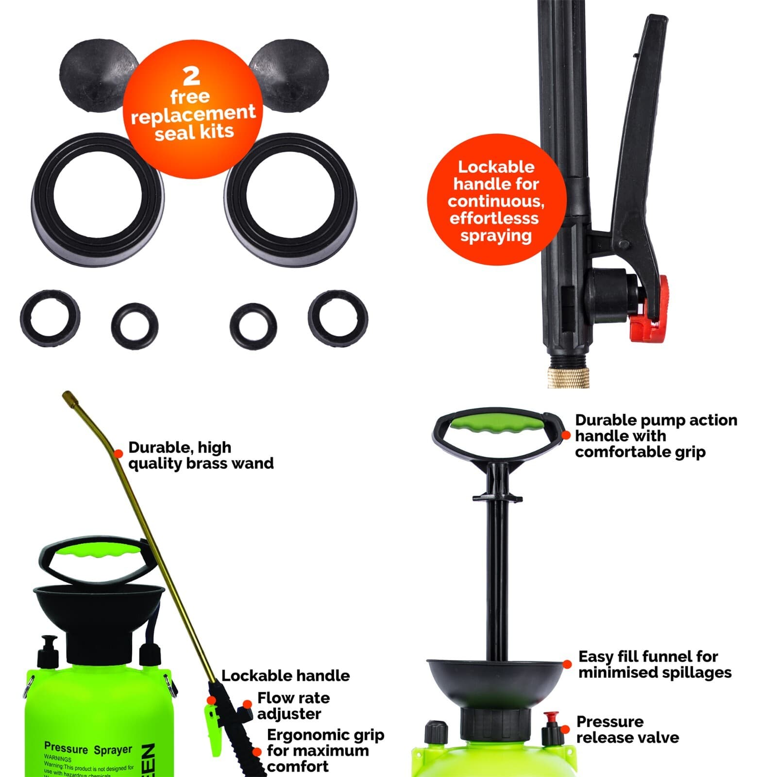ProKleen Iron Sulphate Liquid Ferrous Grass Greener Lawn Feed and 5L Pump Sprayer view 2
