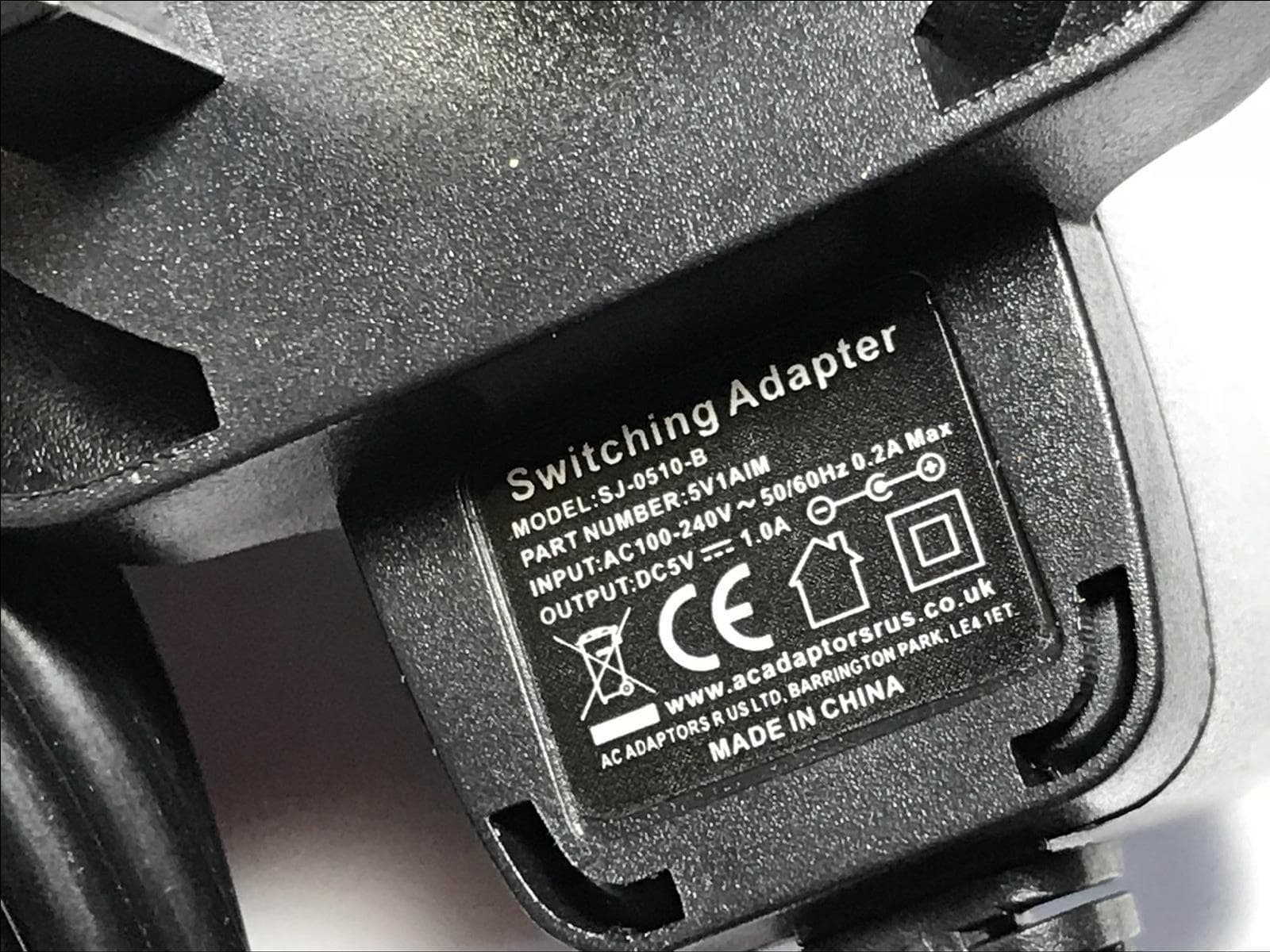 5V 1.0A 1A 1000mA AC-DC Switch Mode Adapter Power Supply 3.5x1.3 3.5mmx1.3mm view 2