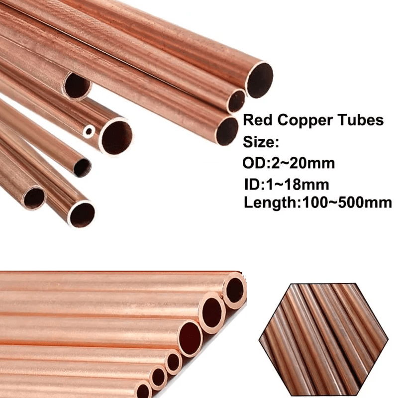 1Pcs Copper Pipe Copper Straight Pipe Outer Diameter 2~20Mm Inner Diameter 1~18M
